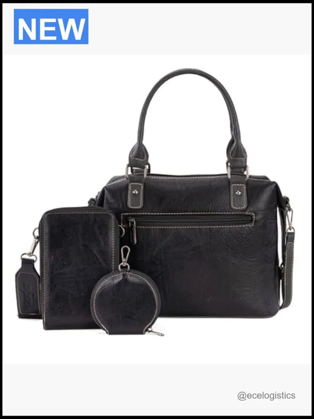 3-Piece Doctor Bag Set with Phone Purse and Coin Purse